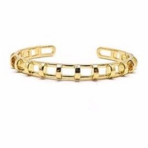 Gold cage cuff bracelet